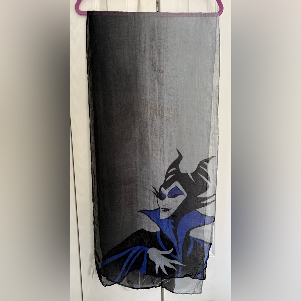 Disney Parks Maleficent Villain Scarf in Black, Gray, and Purple